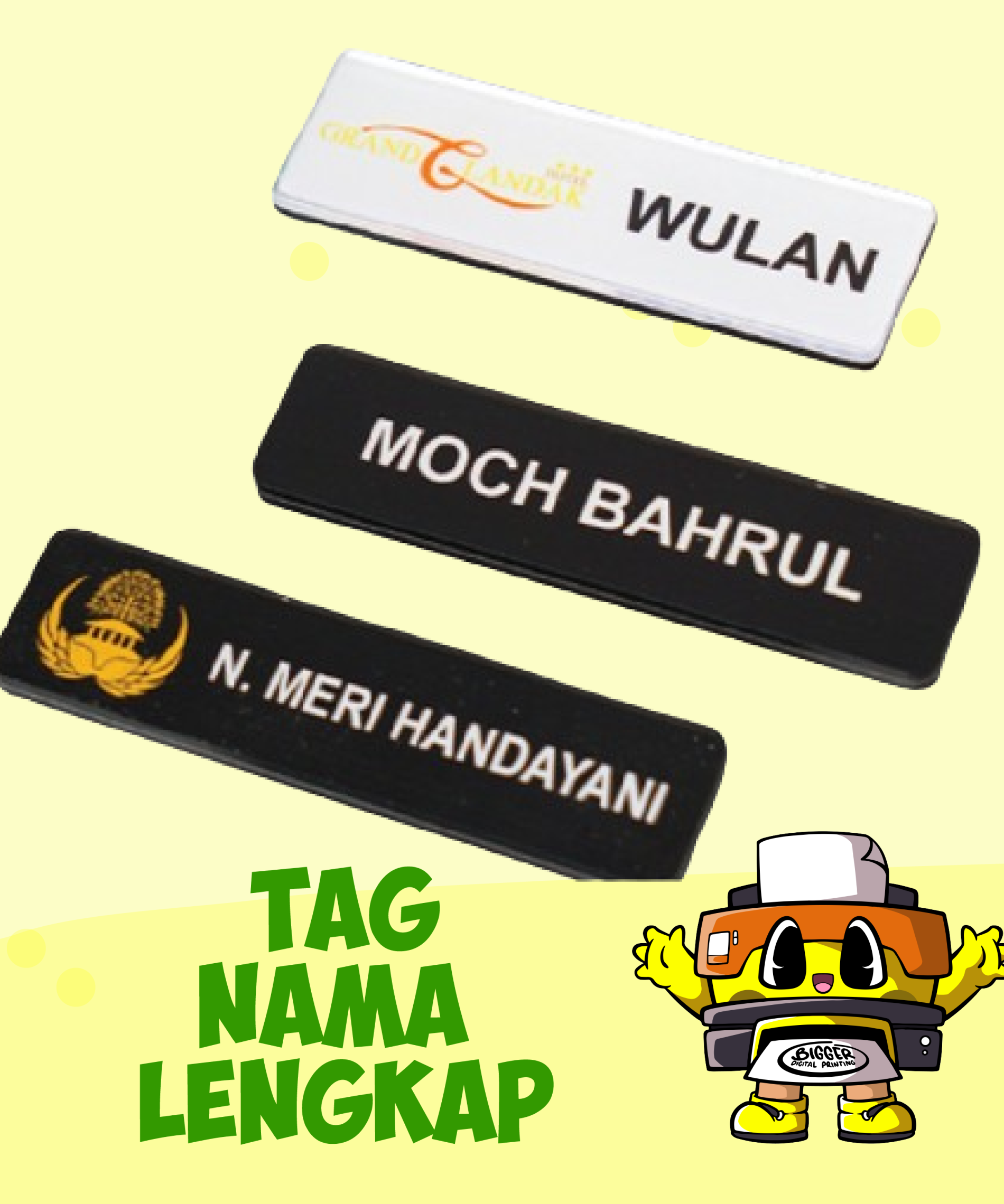 name tag (nama dada )