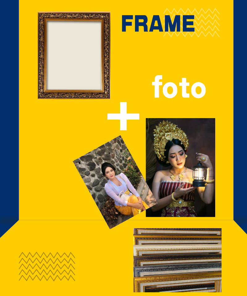 cetak foto plus frame